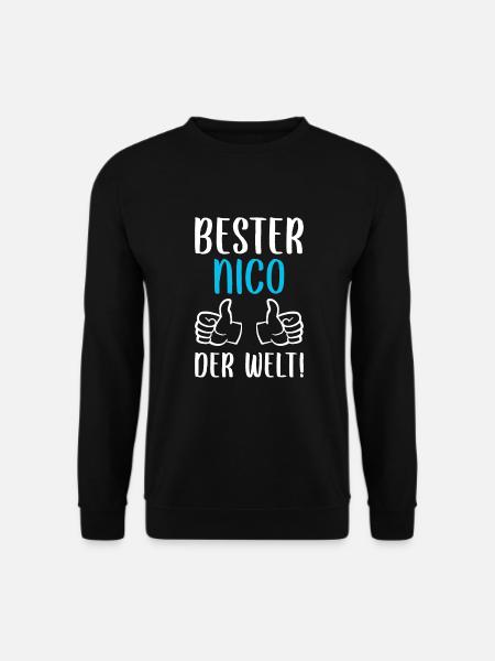 Nico Vorname Name Geburtstag - Unisex Pullover - Schwarz