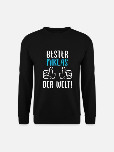 Niklas Vorname Name Geburtstag - Unisex Pullover - Schwarz
