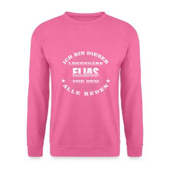 Legendärer Elias lustiger vorname Name - Unisex Pullover - Pink - Vorne