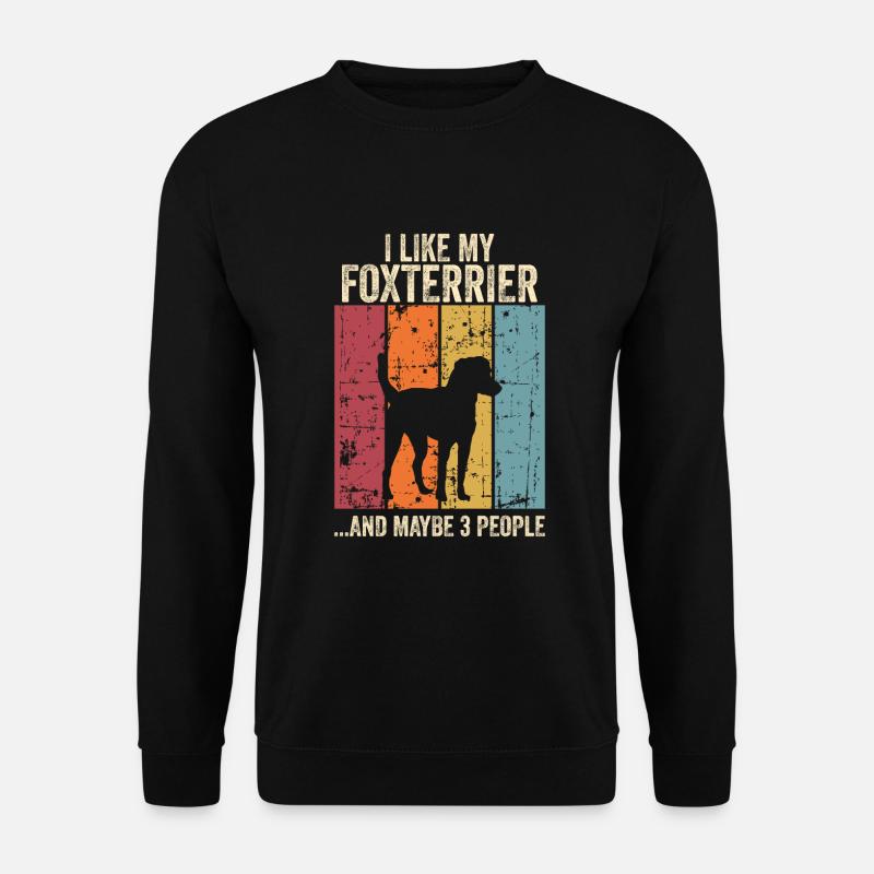 Foxterrier Hund Dog Hundehalter - Unisex Pullover - Schwarz