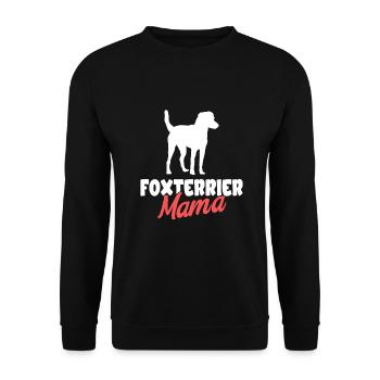 Foxterrier Hund Dog Hundehalter - Unisex Pullover - Schwarz - Vorne - Alina (178cm) & Michal (187cm)