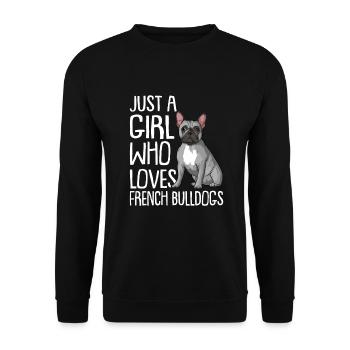 Français Propriétaire de chien bouledogue - Sweat-shirt Unisexe - noir - Devant - Alina (178cm) & Michal (187cm)