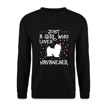 Propriétaire de chien de chien havanais - Sweat-shirt Unisexe - noir - Devant - Alina (178cm) & Michal (187cm)