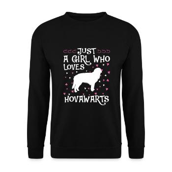 Hovawart Dog Dog Propriétaire de Chien - Sweat-shirt Unisexe - noir - Devant - Alina (178cm) & Michal (187cm)