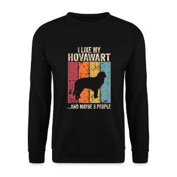 Hovawart Dog Dog Propriétaire de Chien - Sweat-shirt Unisexe - noir - Devant - Alina (178cm) & Michal (187cm)