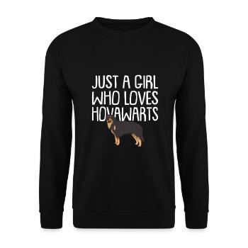 Hovawart Dog Dog Propriétaire de Chien - Sweat-shirt Unisexe - noir - Devant - Alina (178cm) & Michal (187cm)