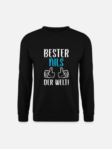 Nils Vorname Name Geburtstag - Unisex Pullover - Schwarz