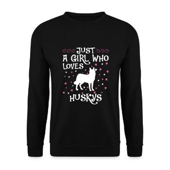 Husky Dog Dog Propriétaire de chien - Sweat-shirt Unisexe - noir - Devant - Alina (178cm) & Michal (187cm)