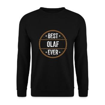 Meilleur cadeau Olaf Ever First Name - Sweat-shirt Unisexe - noir - Devant - Alina (178cm) & Michal (187cm)
