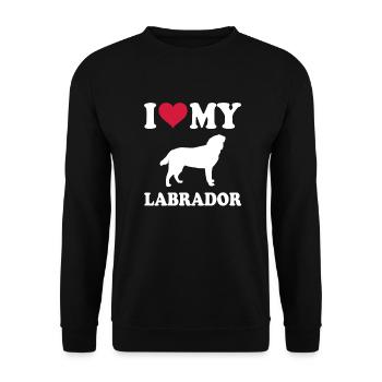 Labrador Dog Dog Propriétaire de chien - Sweat-shirt Unisexe - noir - Devant - Alina (178cm) & Michal (187cm)