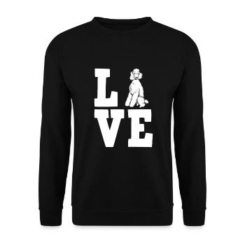 Caniche Dog Dog Propriétaire de chien - Sweat-shirt Unisexe - noir - Devant - Alina (178cm) & Michal (187cm)