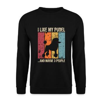 Caniche Dog Dog Propriétaire de chien - Sweat-shirt Unisexe - noir - Devant - Alina (178cm) & Michal (187cm)