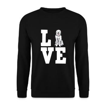Chien de montagne des Pyrénées Chien Propriétaire de chien - Sweat-shirt Unisexe - noir - Devant - Alina (178cm) & Michal (187cm)