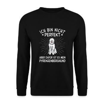 Pyrenäenberghund Hund Dog Hundehalter - Unisex Pullover - Schwarz - Vorne - Alina (178cm) & Michal (187cm)