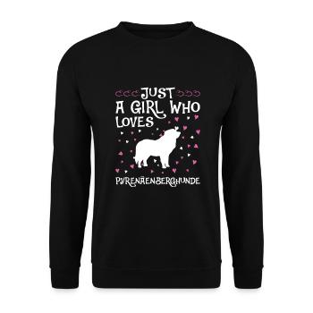Chien de montagne des Pyrénées Chien Propriétaire de chien - Sweat-shirt Unisexe - noir - Devant - Alina (178cm) & Michal (187cm)