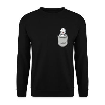 Chien de montagne des Pyrénées Chien Propriétaire de chien - Sweat-shirt Unisexe - noir - Devant - Alina (178cm) & Michal (187cm)