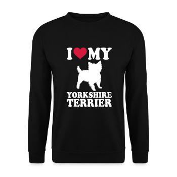 Yorkshire Terrier Dog Dog Propriétaire - Sweat-shirt Unisexe - noir - Devant - Alina (178cm) & Michal (187cm)