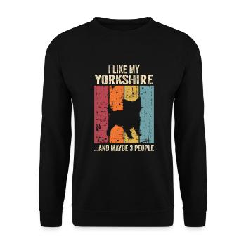 Yorkshire Terrier Dog Dog Propriétaire - Sweat-shirt Unisexe - noir - Devant - Alina (178cm) & Michal (187cm)