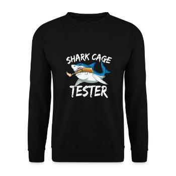 Leg surgery wheelchair lost leg - Unisex Sweatshirt - black - Front - Alina (178cm) & Michal (187cm)