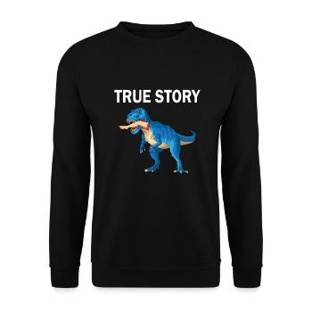 Leg surgery wheelchair lost leg - Unisex Sweatshirt - black - Front - Alina (178cm) & Michal (187cm)