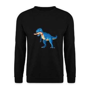 Leg surgery wheelchair lost leg - Unisex Sweatshirt - black - Front - Alina (178cm) & Michal (187cm)
