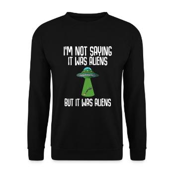 Leg surgery wheelchair lost leg - Unisex Sweatshirt - black - Front - Alina (178cm) & Michal (187cm)