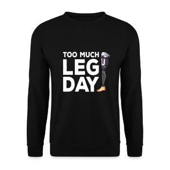 Leg surgery wheelchair lost leg - Unisex Sweatshirt - black - Front - Alina (178cm) & Michal (187cm)