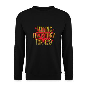 Leg surgery wheelchair lost leg - Unisex Sweatshirt - black - Front - Alina (178cm) & Michal (187cm)