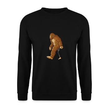 Leg surgery wheelchair lost leg - Unisex Sweatshirt - black - Front - Alina (178cm) & Michal (187cm)