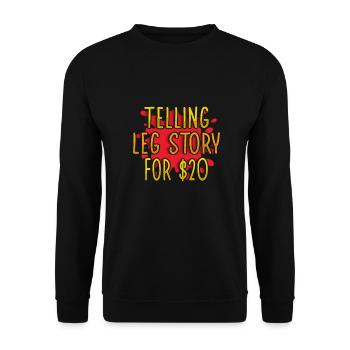 Leg surgery wheelchair lost leg - Unisex Sweatshirt - black - Front - Alina (178cm) & Michal (187cm)