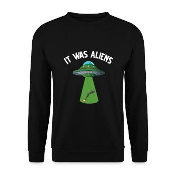 Leg surgery wheelchair lost leg - Unisex Sweatshirt - black - Front - Alina (178cm) & Michal (187cm)