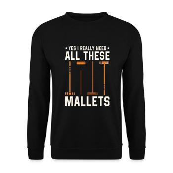 Croquet - Sweat-shirt Unisexe - noir - Devant - Alina (178cm) & Michal (187cm)