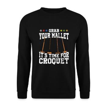 Croquet - Sweat-shirt Unisexe - noir - Devant - Alina (178cm) & Michal (187cm)