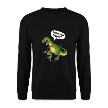 Croquet - Unisex Pullover - Schwarz - Vorne - Alina (178cm) & Michal (187cm)