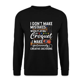 Croquet - Sweat-shirt Unisexe - noir - Devant - Alina (178cm) & Michal (187cm)