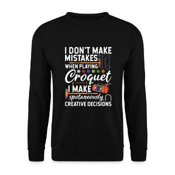 Croquet - Sweat-shirt Unisexe - noir - Devant - Alina (178cm) & Michal (187cm)