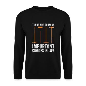 Croquet - Sweat-shirt Unisexe - noir - Devant - Alina (178cm) & Michal (187cm)