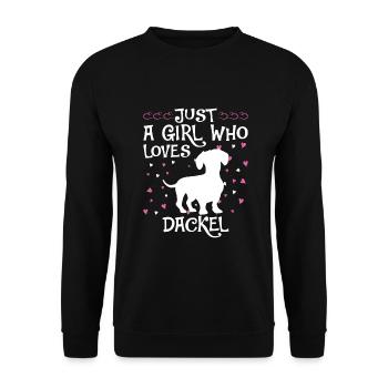 Doge teckel à poil dur Dog Propriétaire de chien - Sweat-shirt Unisexe - noir - Devant - Alina (178cm) & Michal (187cm)