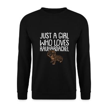 Doge teckel à poil dur Dog Propriétaire de chien - Sweat-shirt Unisexe - noir - Devant - Alina (178cm) & Michal (187cm)