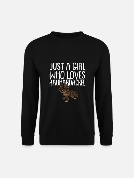 Rauhaardackel Hund Dog Hundehalter - Unisex Pullover - Schwarz
