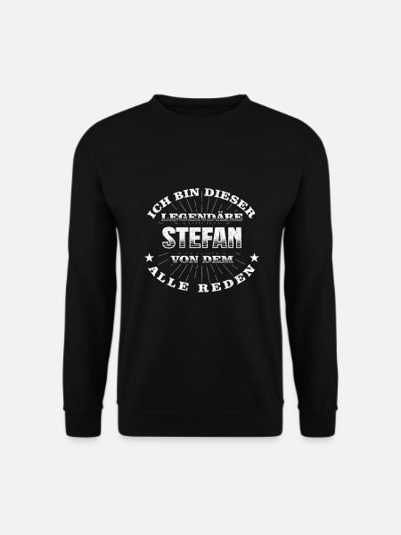 Legendärer Stefan lustiger vorname Name - Unisex Pullover - Schwarz