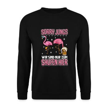 Flamingo JGA - Unisex Pullover - Schwarz - Vorne - Alina (178cm) & Michal (187cm)