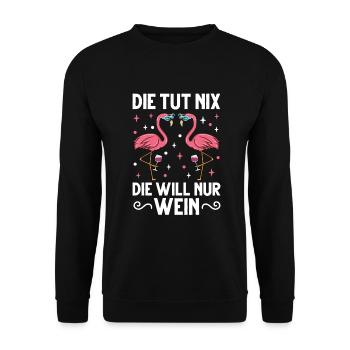 Flamingo JGA - Unisex Pullover - Schwarz - Vorne - Alina (178cm) & Michal (187cm)