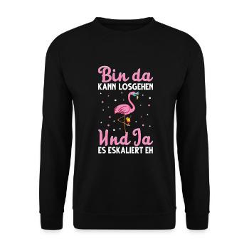 Flamingo JGA - Unisex Pullover - Schwarz - Vorne - Alina (178cm) & Michal (187cm)