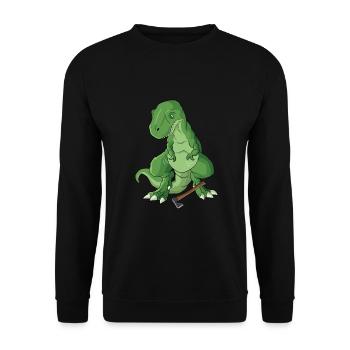 Axt Werfen - Unisex Pullover - Schwarz - Vorne - Alina (178cm) & Michal (187cm)