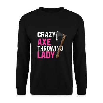 Lancer une hache - Sweat-shirt Unisexe - noir - Devant - Alina (178cm) & Michal (187cm)