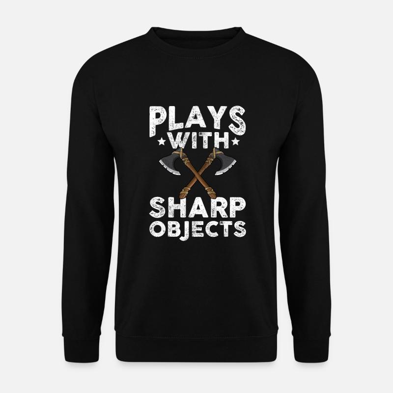 Throwing an axe - Unisex Sweatshirt - black