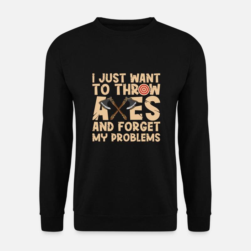 Throwing an axe - Unisex Sweatshirt - black