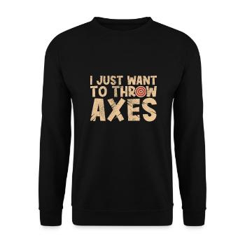 Lancer une hache - Sweat-shirt Unisexe - noir - Devant - Alina (178cm) & Michal (187cm)