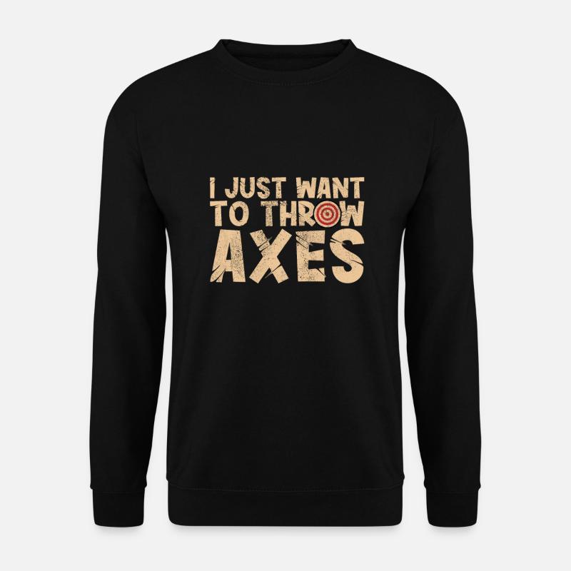 Throwing an axe - Unisex Sweatshirt - black
